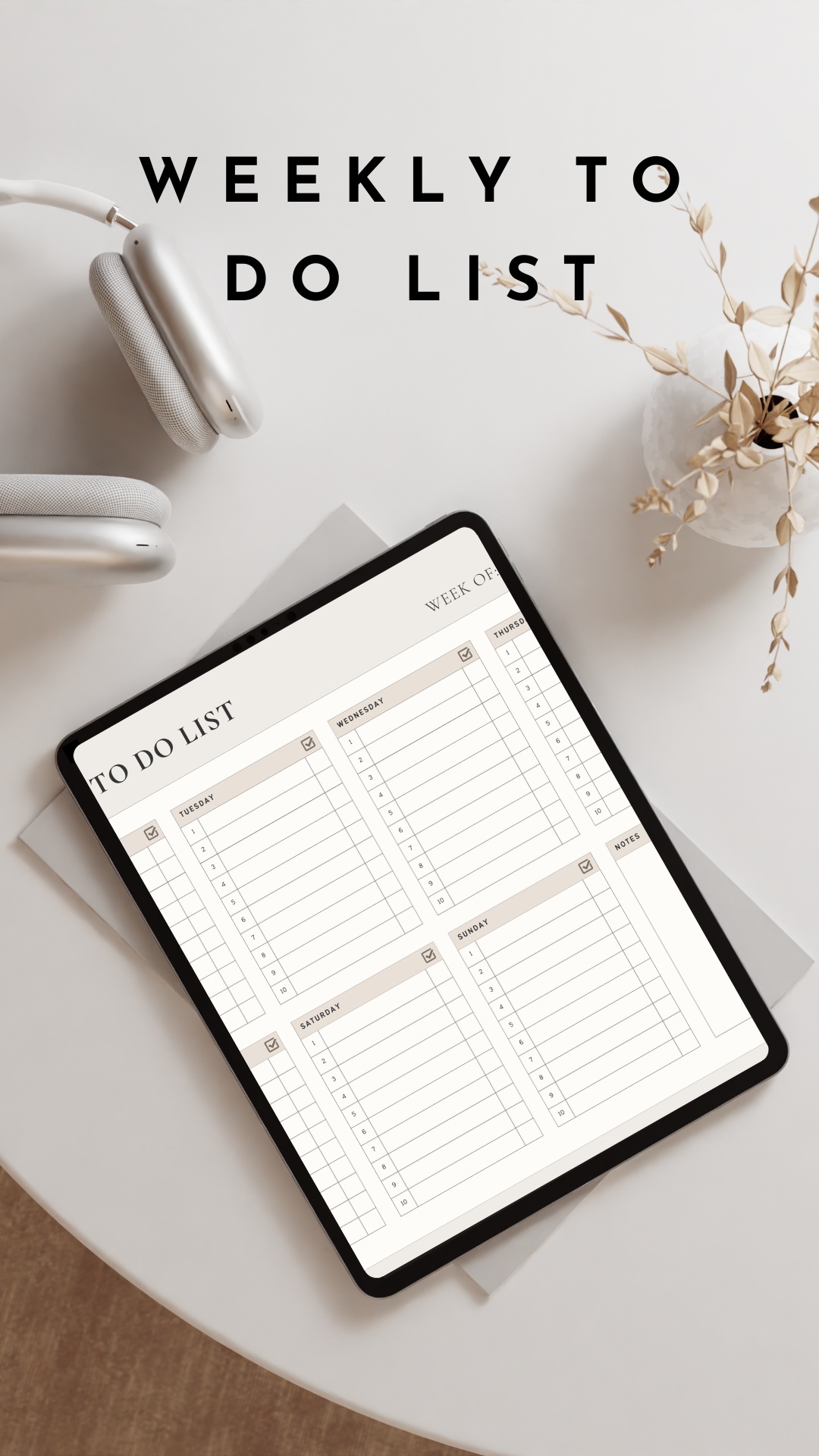 Weekly To Do List Planner